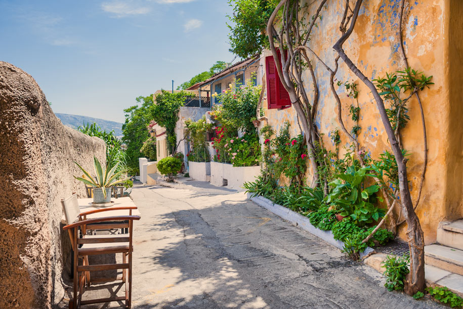 Plaka area in Athens