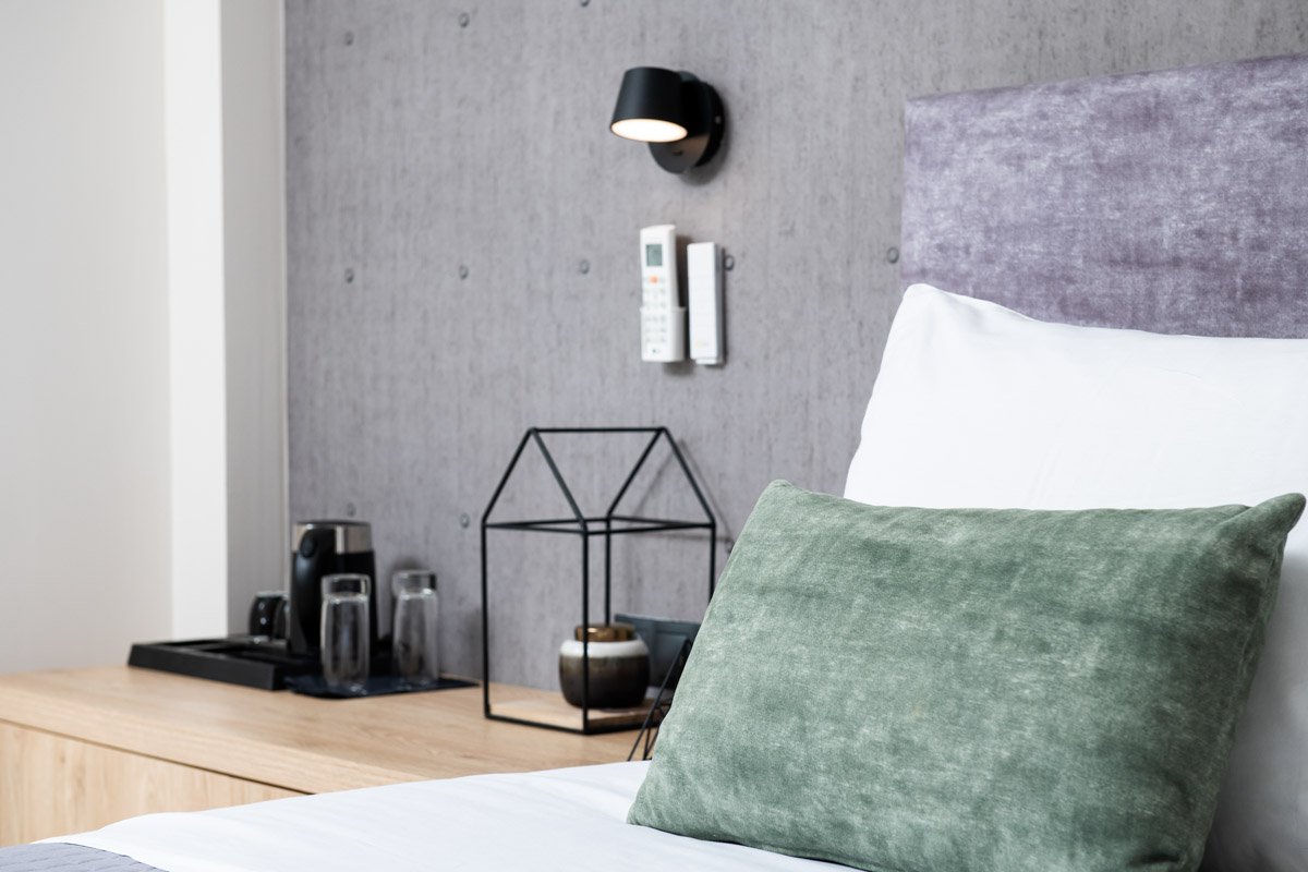 Enattica Suites, comfortable room with double bed